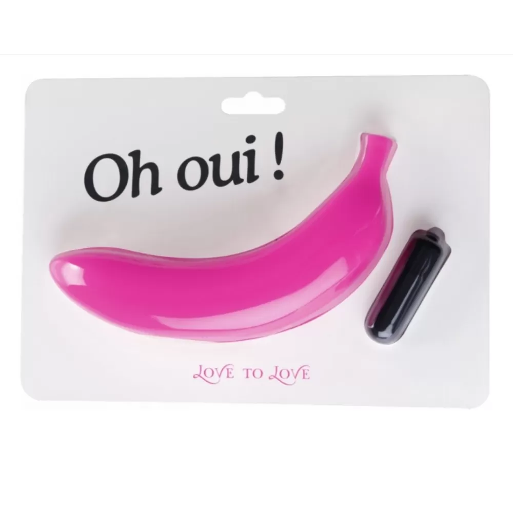 dildo bullet vibratore banana OH OUI! Love To Love fucsia silicone