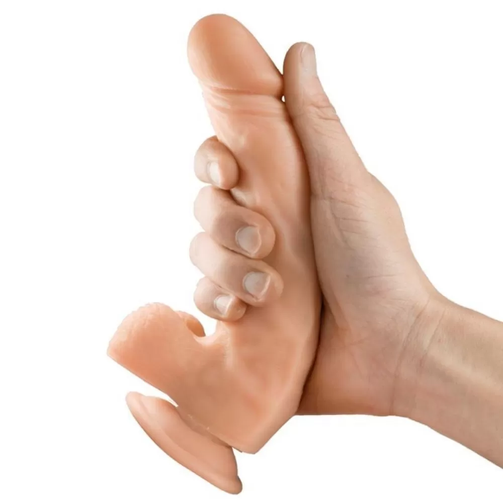 dildo con ventosa fallo realistico flessibile e anallergico 19,5cm
