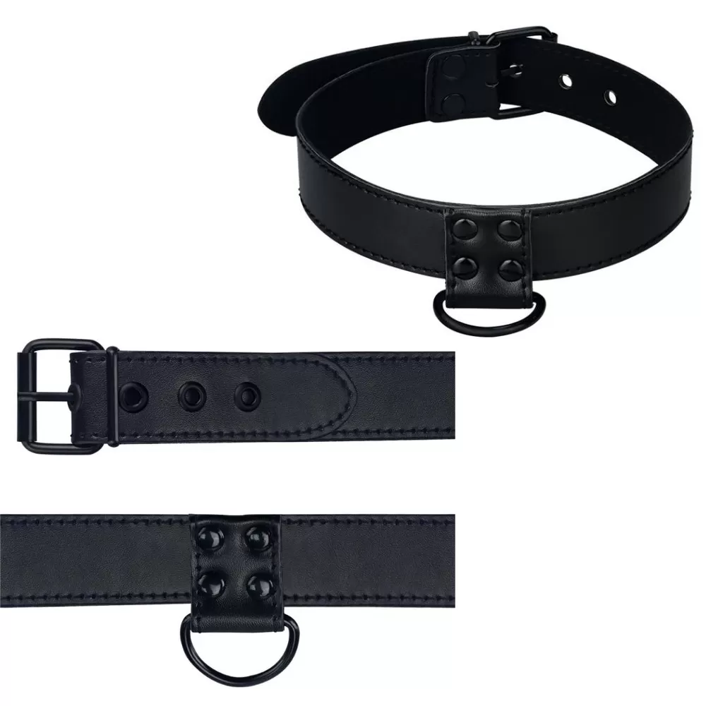 Collare BDSM Fetish in pelle con pinze per seno COQUETTE FANTASY