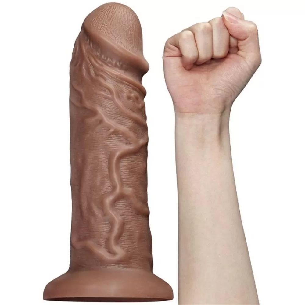 dildo realistico marrone con forte ventosa maxi fallo