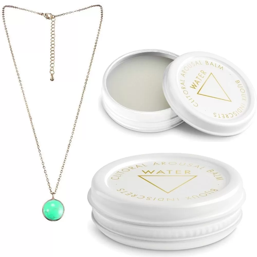 KIT DEL PIACERE DONNA COLLANA PORTAFORTUNA + BALSAMO CLITORIDE