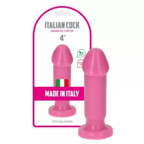 dildo fallo anale con ventosa italian cock 4" colore Rosa
