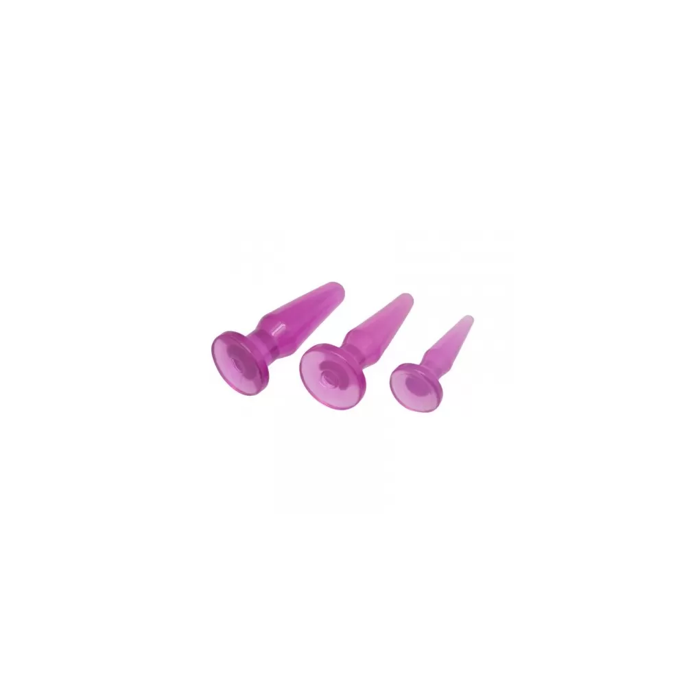 set di 3 anal plug anali di colore viola Toyz4lovers