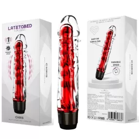 vibratore classico realistico rosso in silicone