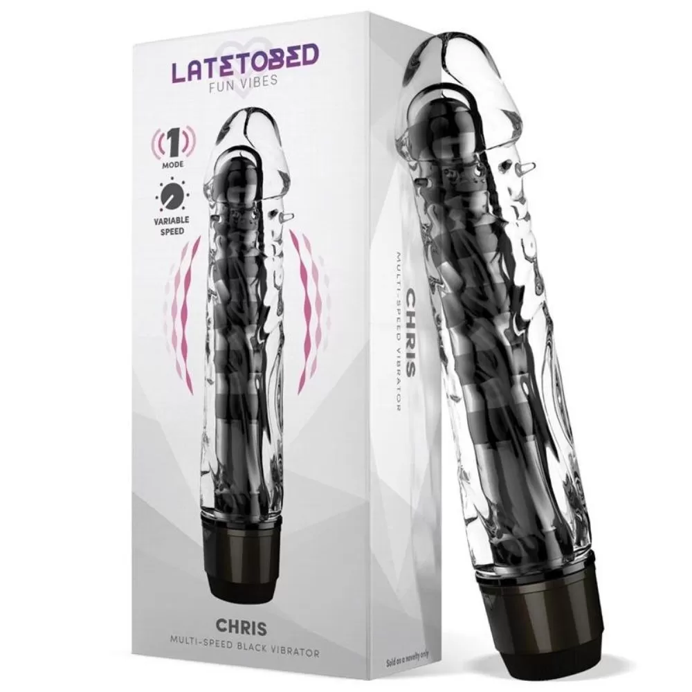 vibratore in silicone nero LATETOBED CHRIS MULTI-SPEED