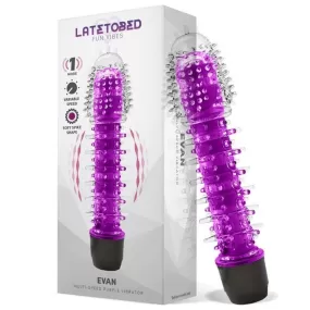 vibratore in silicone viola LATETOBED EVAN MULTI-SPEED