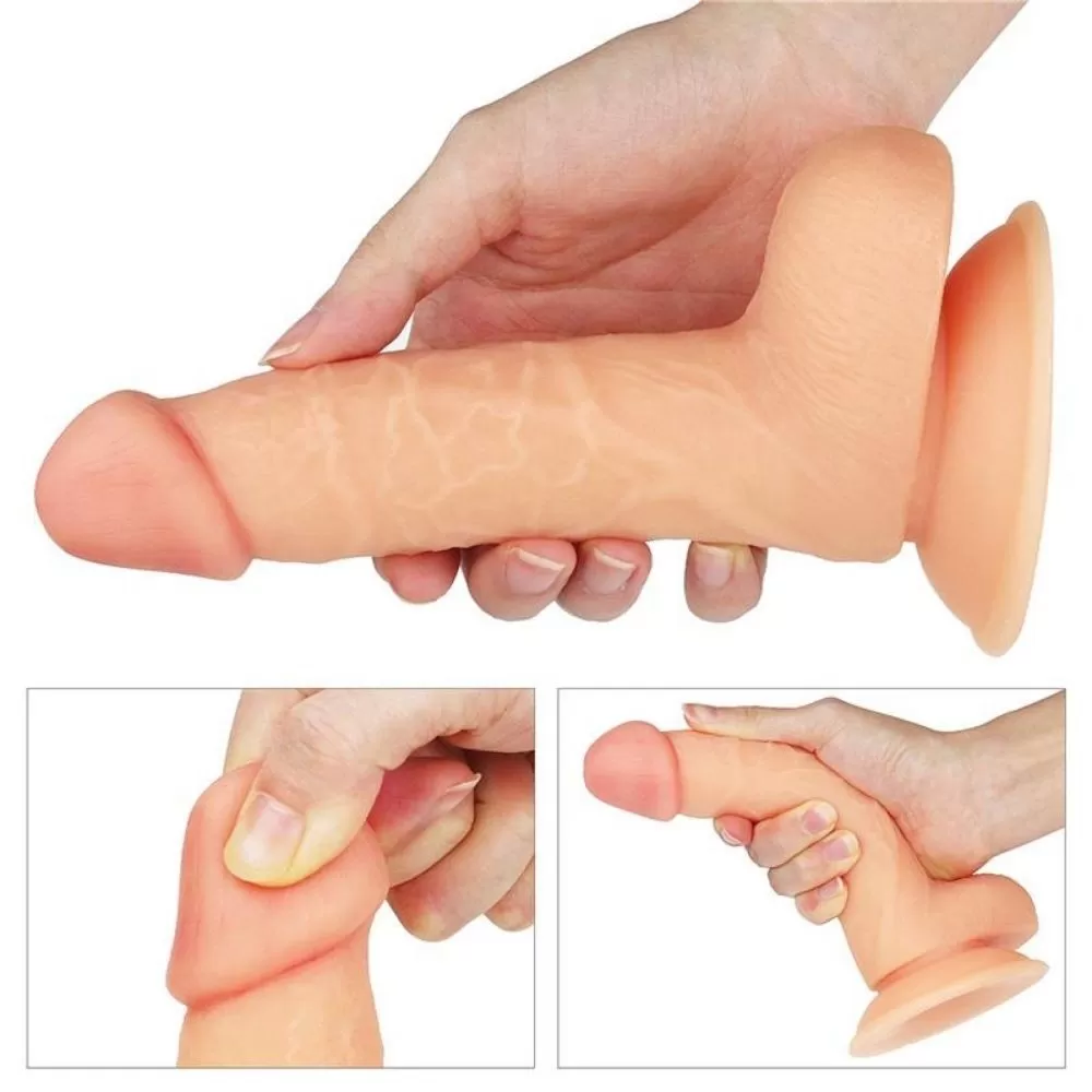 DILDO ANALE VAGINALE REALISTICO ANALLERGICO CON VENTOSA