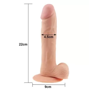 DILDO REALISTICO A DOPPIA DENSITA 22 CM x 4,5 CM