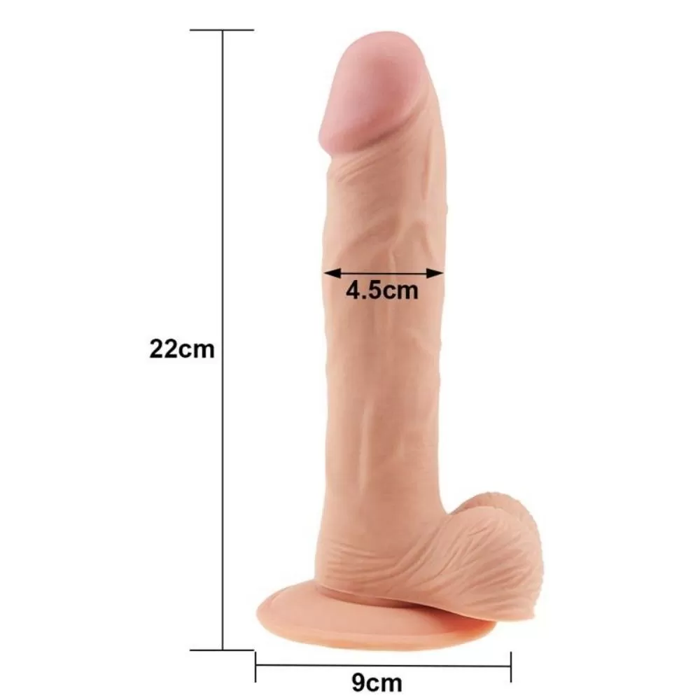 DILDO REALISTICO A DOPPIA DENSITA 22 CM x 4,5 CM