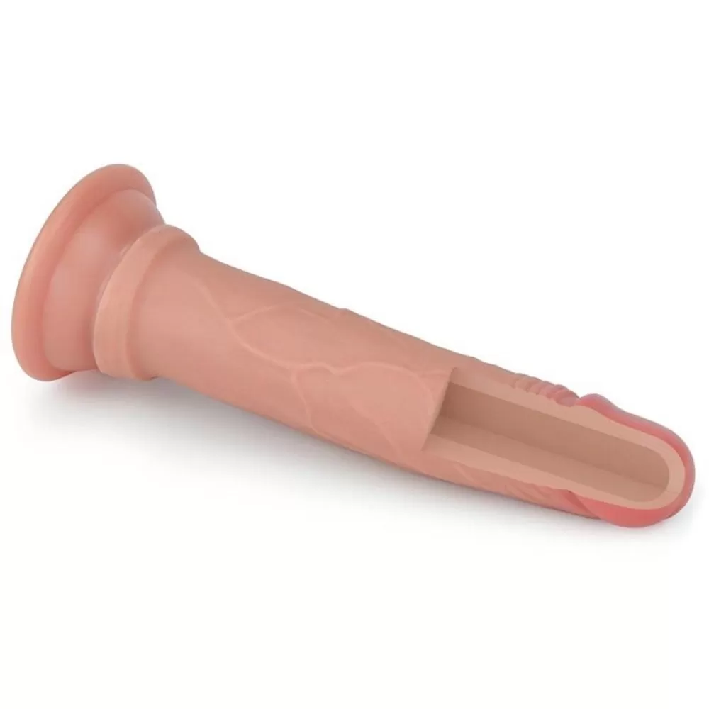 dildo ventosa silicone doppio strato DUAL LAYERED NATURE COCK 18 CM