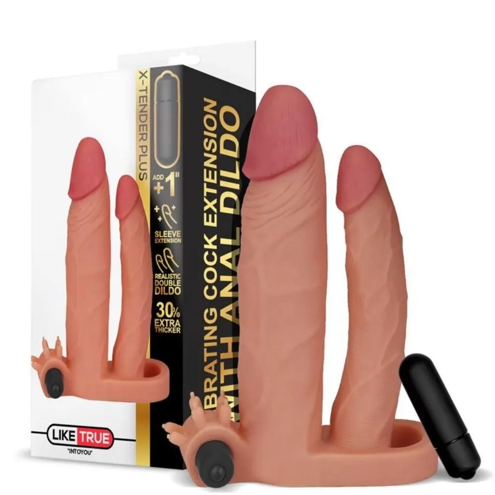doppia guaina fallica dildo doppio vibrante X-TENDER PLUS