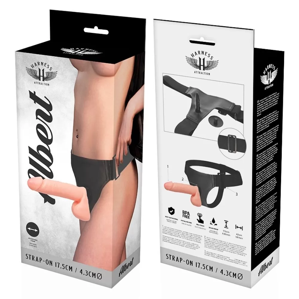 ALBERT HARNESS ATTRACTION 17,5 CM cintura fallica pene naturale