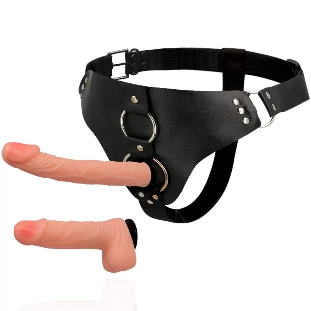 dildo doppio strap-on cintura fallica doppia penetrazione