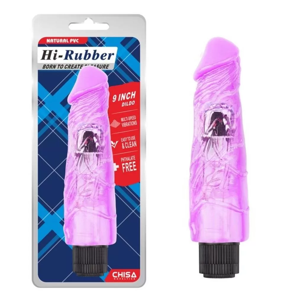 vibratore realistico in Jelly Viola Vibe Hi-Rubber 23,5 cm