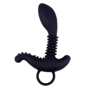 butt plug nero in silicone stimolatore prostata