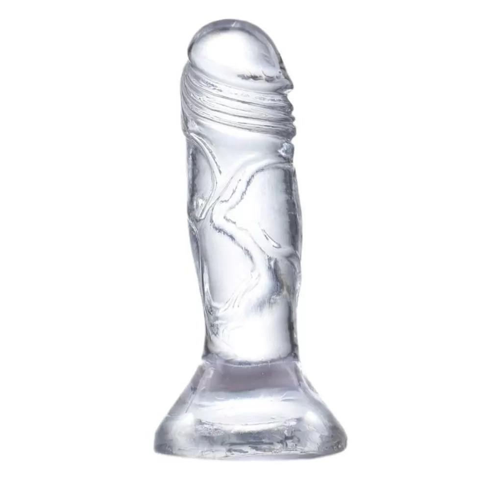 MINI DILDO REALISTICO CON VENTOSA TRASPARENTE G-LAZED