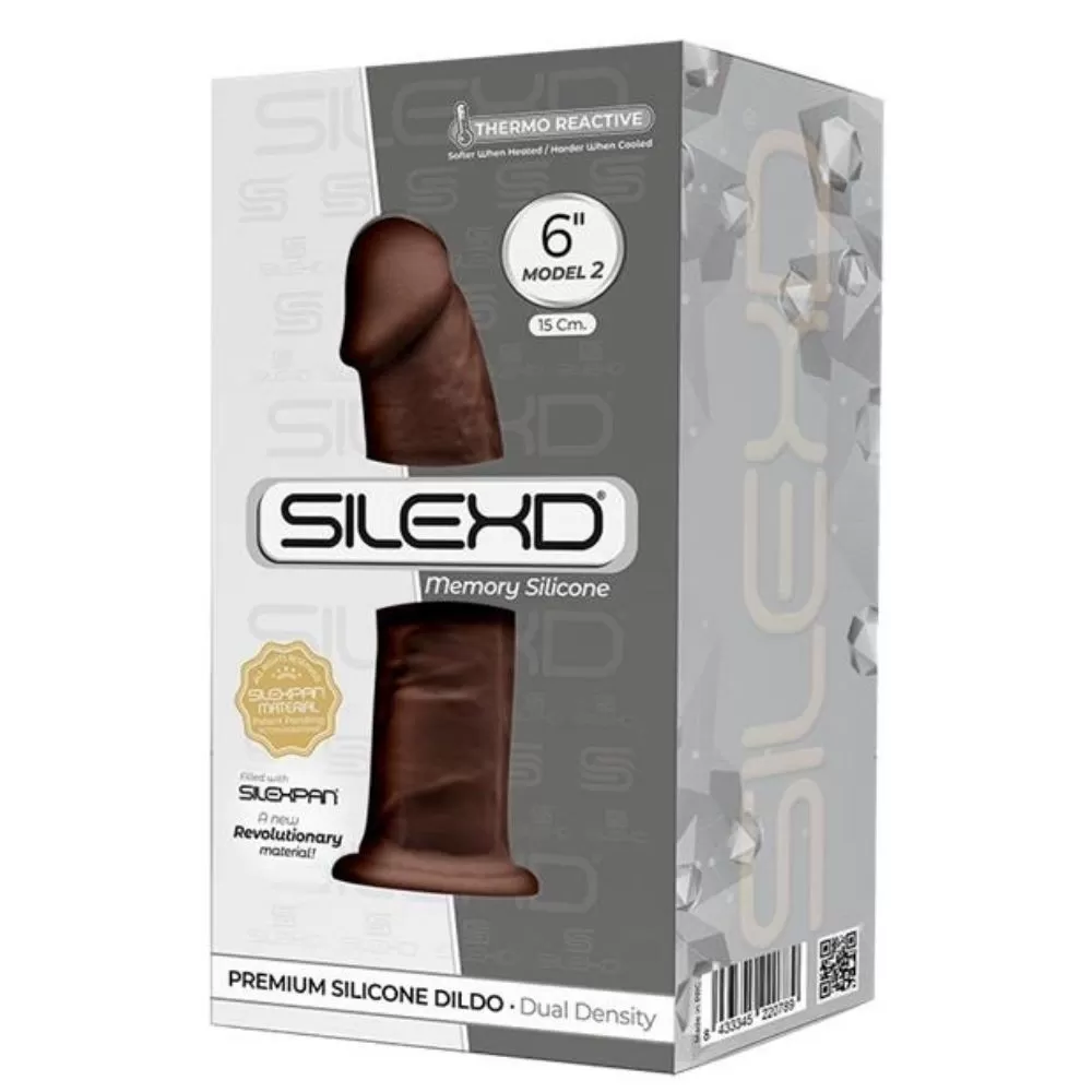 DILDO REALISTICO MARRONE SILEXPAN SILICONE MODEL 2 15,5 CM