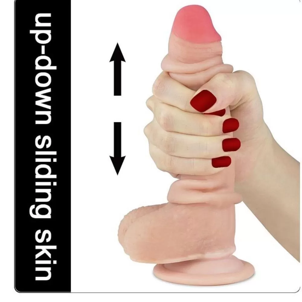 dildo realistico scorrevole SLIDING SKIN DUAL LAYERED DONG 7.0