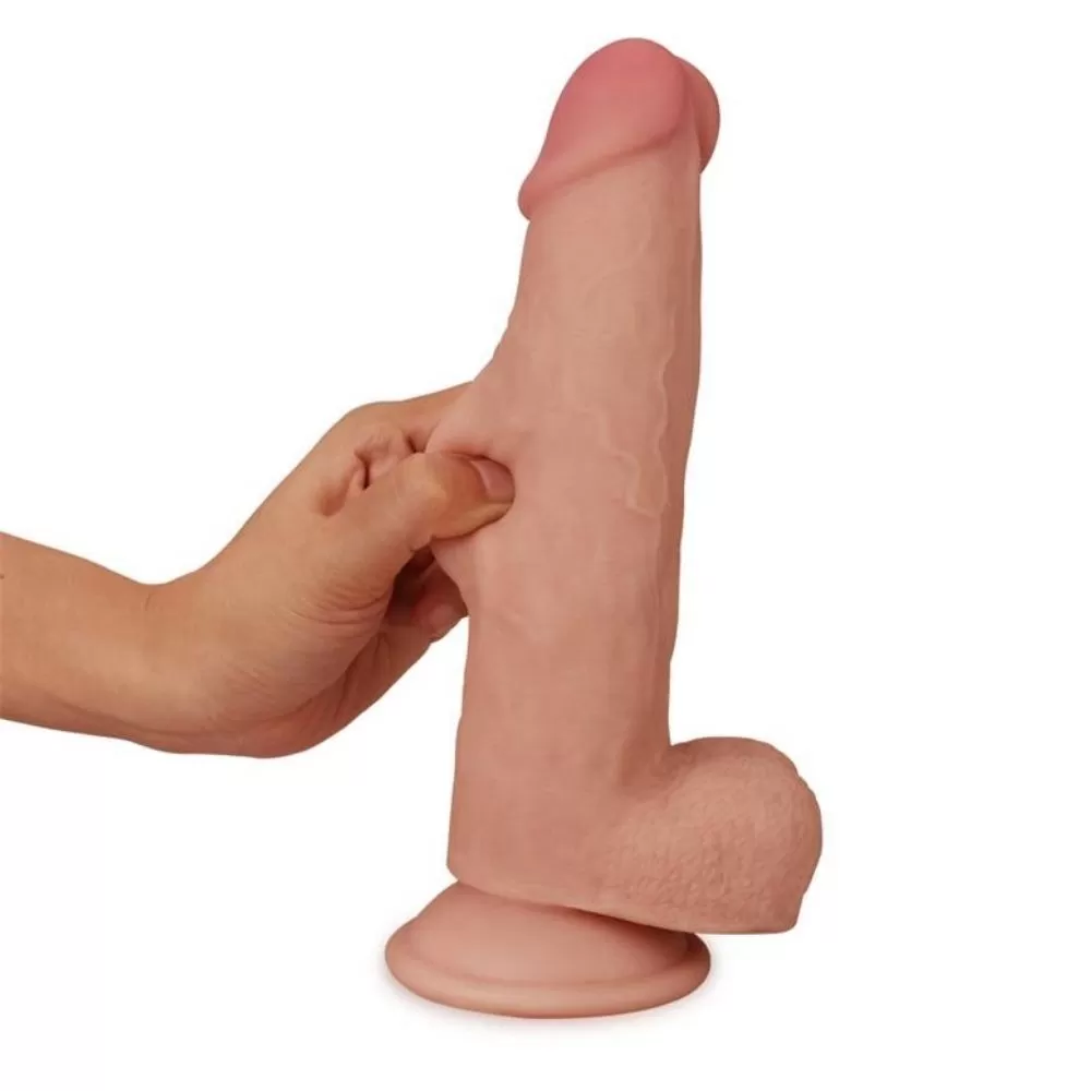 fallo realistico dildo con ventosa doppia intensità 24 cm
