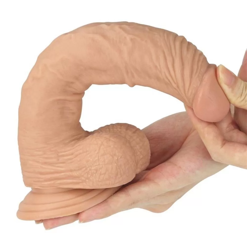 dildo realistico in silicone morbido e flessibile