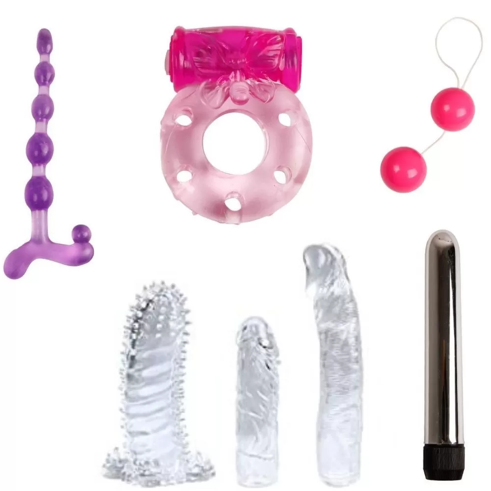 vibratori set 7 pezzi kit del piacere uomo donna