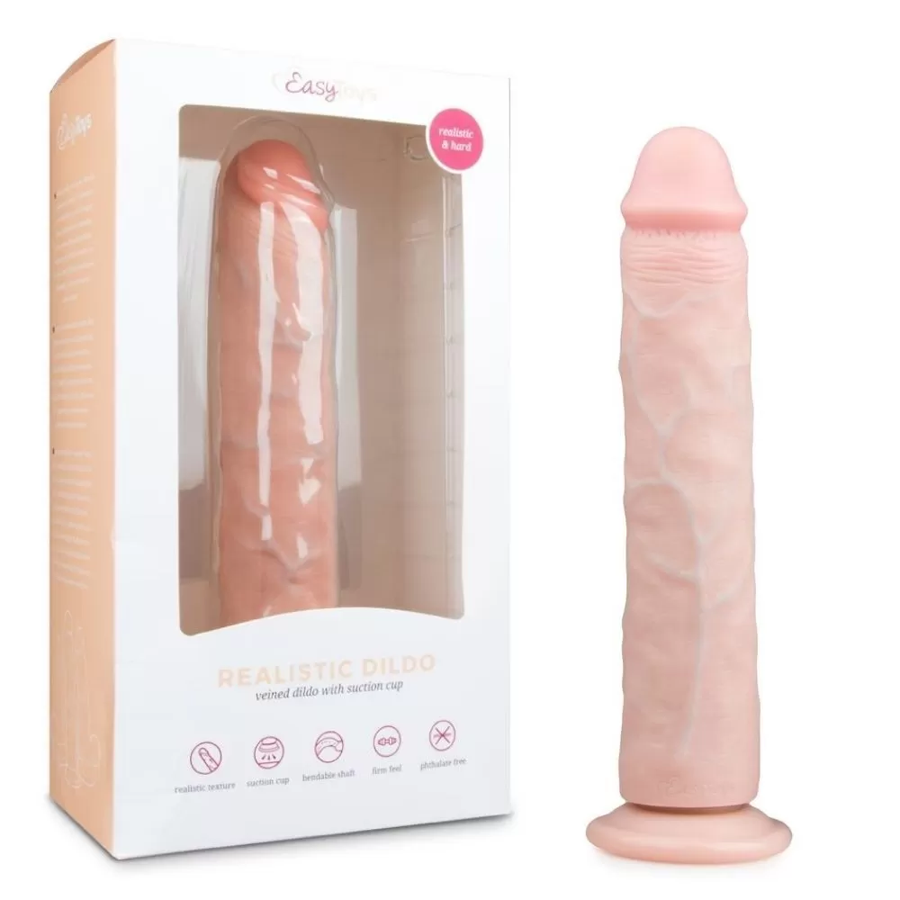 Dildo realistico verosimile, Nero - 28,5 cm