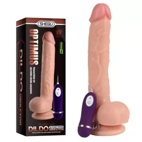 SHEQU OPTIMUS dildo super soft con vibrazione e ventosa 28 cm