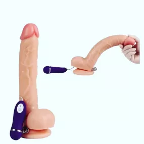 dildo realistico vibrante con ventosa 28 cm