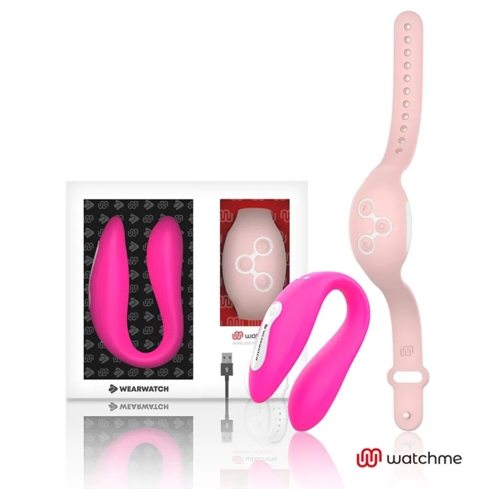 vibratore doppio per la coppia wireless usb in silicone medicale fucsia