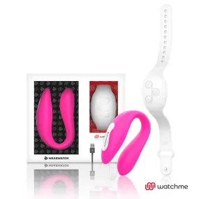 vibratore doppio per la coppia wireless usb in silicone medicale colore fucsia bianco