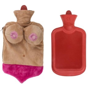 Borsa dell'acqua calda peluche a forma di seno