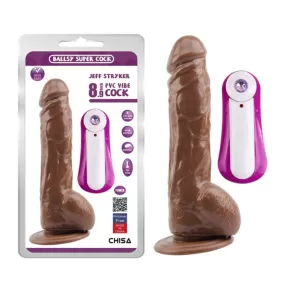 DILDO VIBRATORE MARRONE 22.5CM