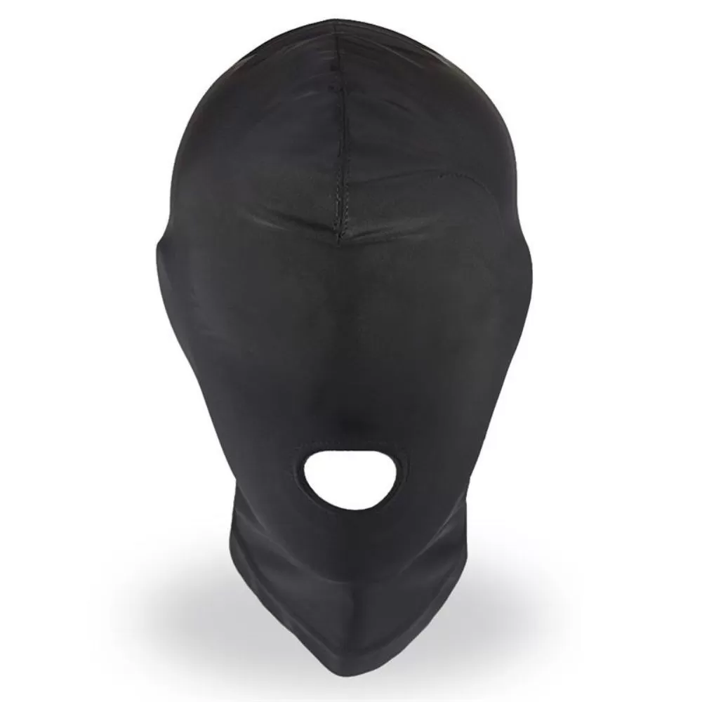 Maschera Sadomaso in spandex con foro