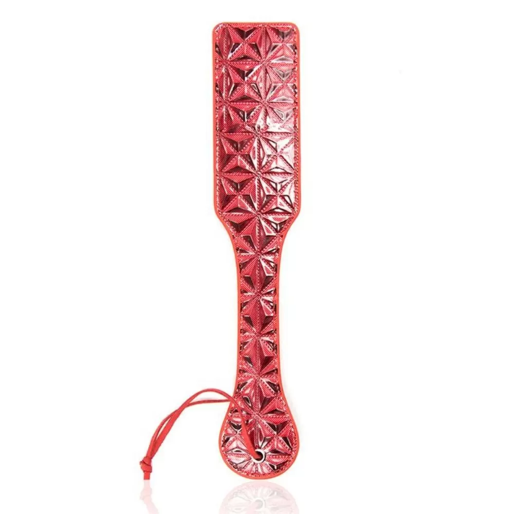 sculacciatore frusta frustino rosso in pelle vegana Diamond Paddle