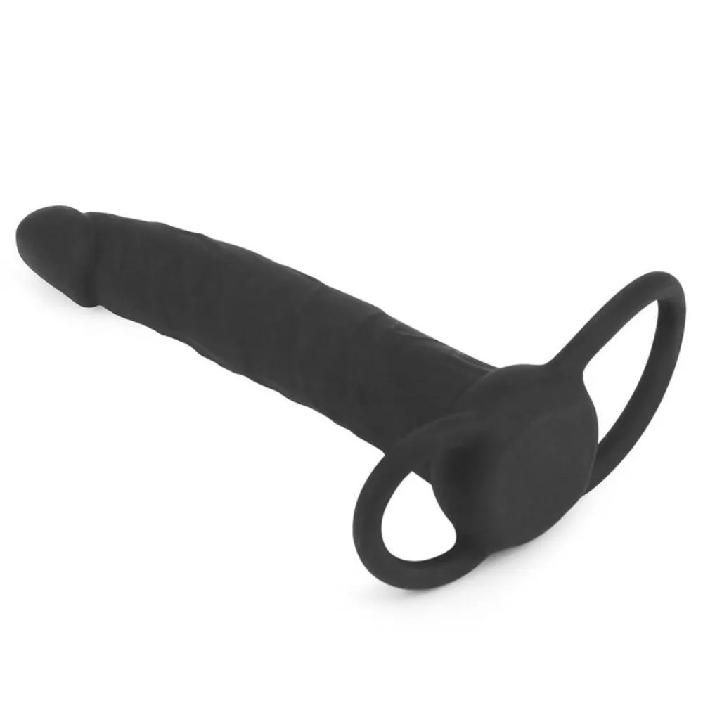 LOVETOY DILDO ANAL CON DOBLE ANELLO NERO