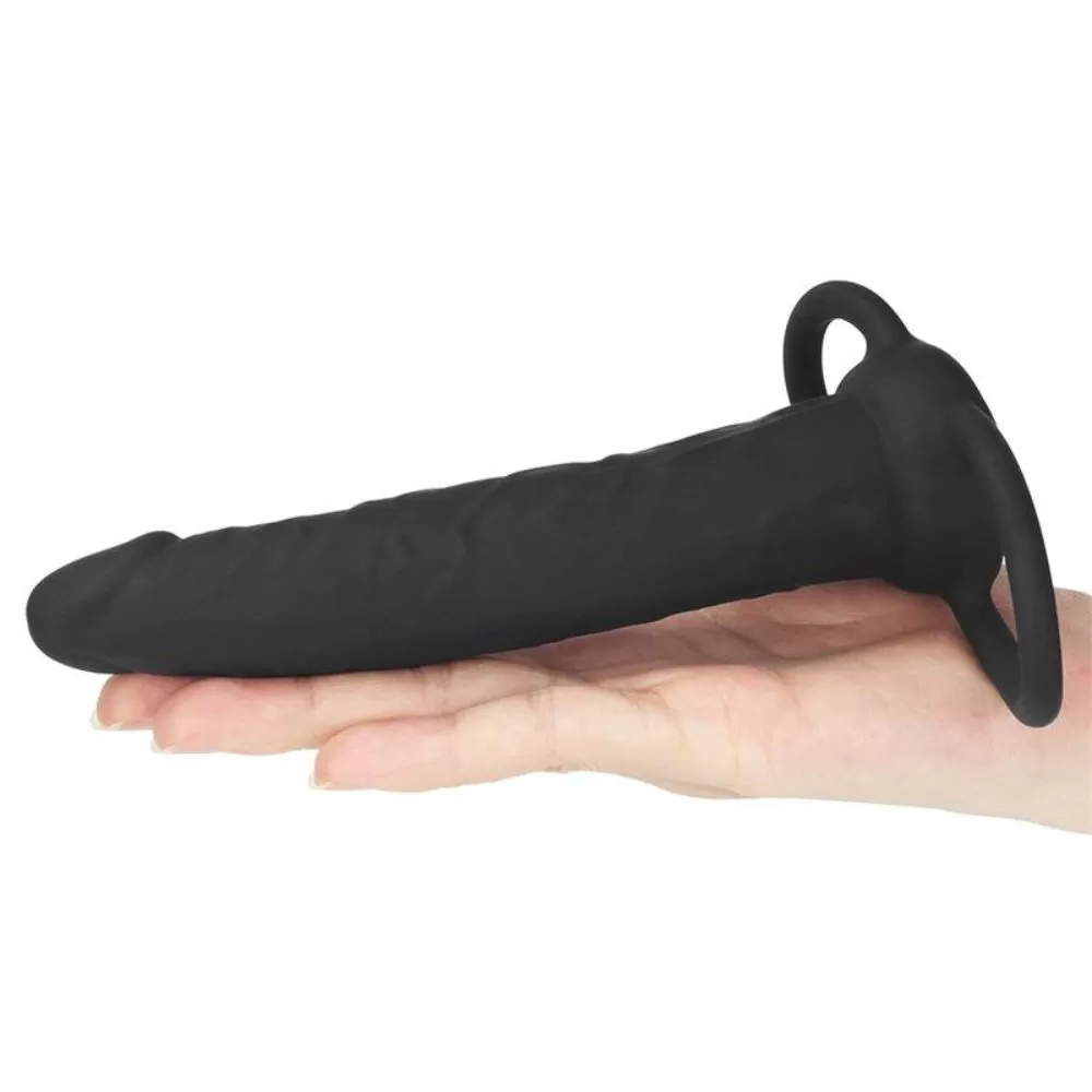 dildo doppio strap-on indossabile in silicone