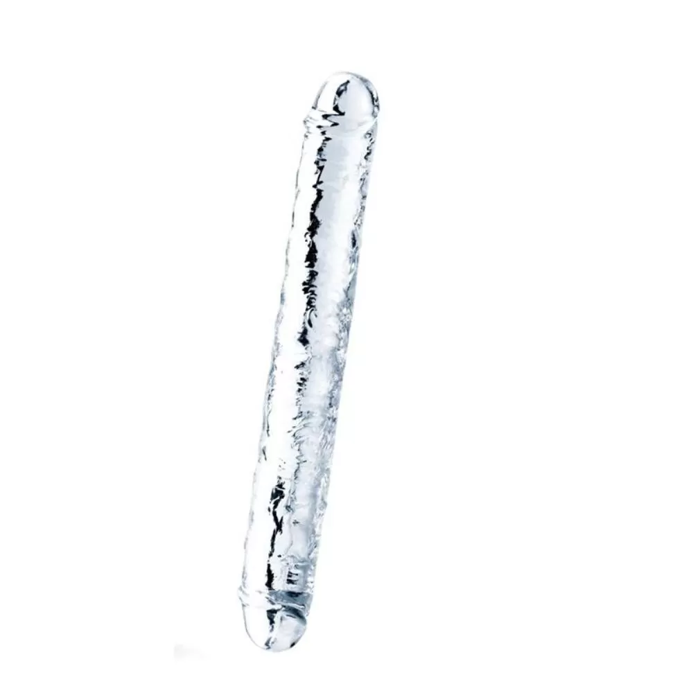 DOPPIO DILDO FALLO REALISTICO ANALE VAGINALE TRASPARENTE