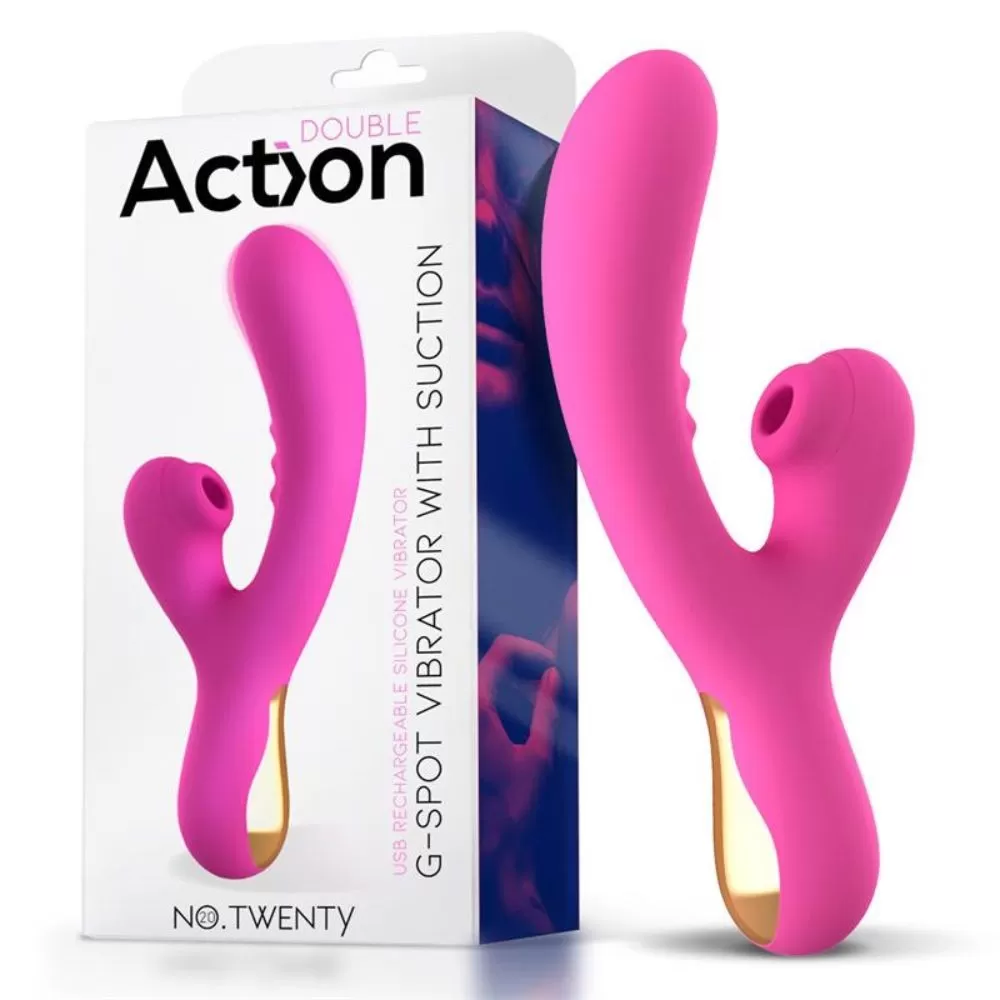 vibratore rabbit g-spot in silicone fucsia ACTION NO.TWENTY