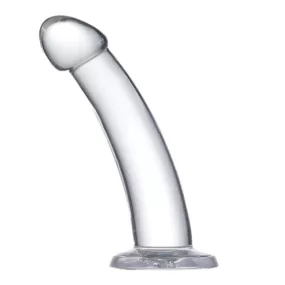 GLAZED DILDO CURVO MATERIALE CRISTALLINO 16 CM