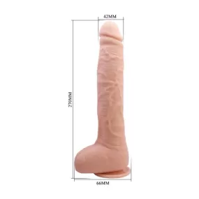 dildo naturale curvato con testicoli e ventosa