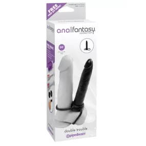 dildo fallo anale vaginale indossabile nero strap-on