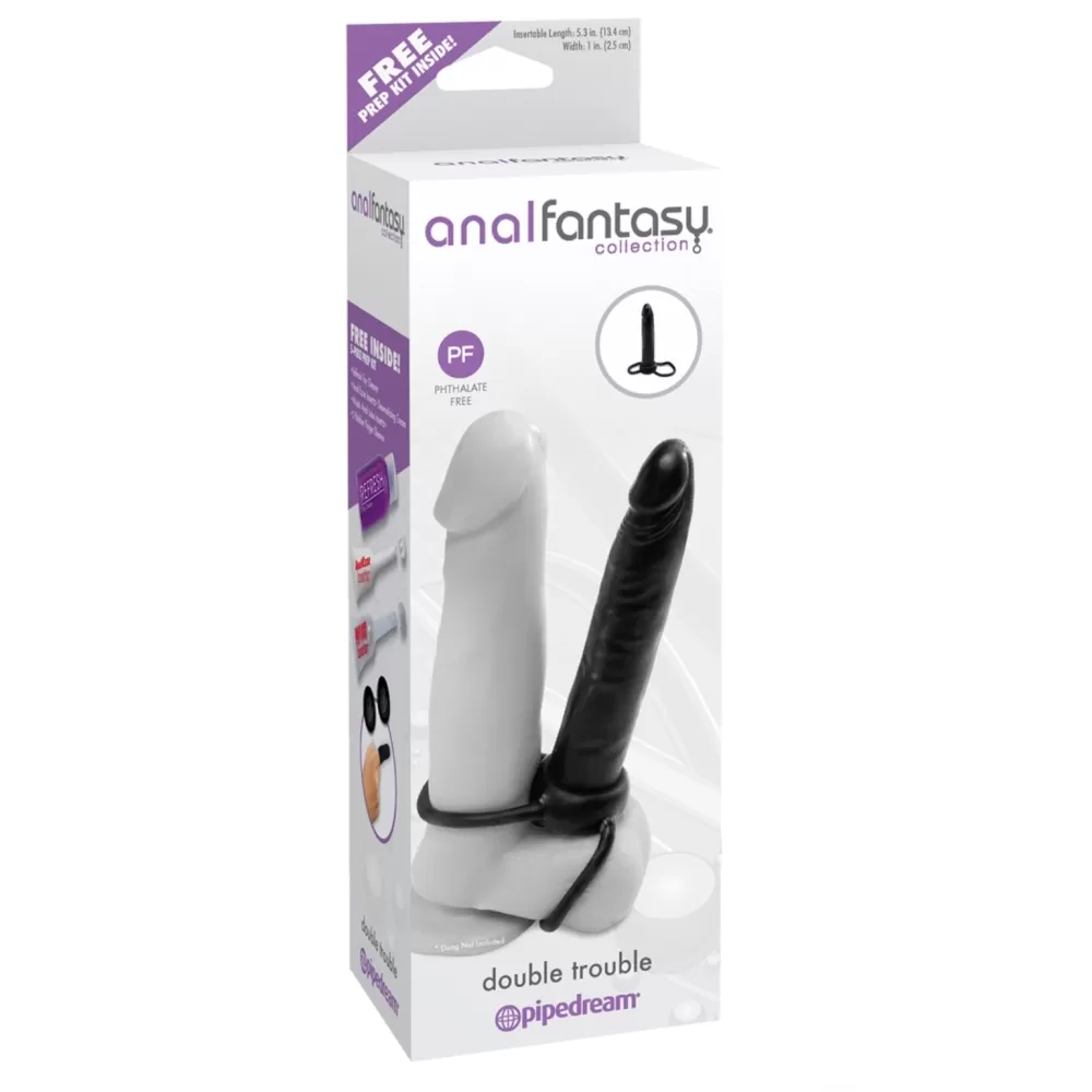dildo fallo anale vaginale indossabile nero strap-on