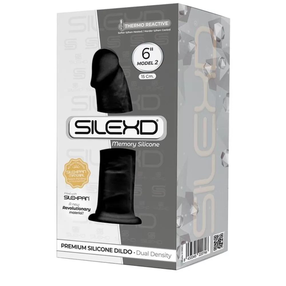 dildo realistico a ventosa fallo in silicone Model 2- 6 pollici 15 cm dildo nero