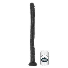 DILDO REALISTICO LUNGHISSIMO NERO CON VENTOSA 46 CM