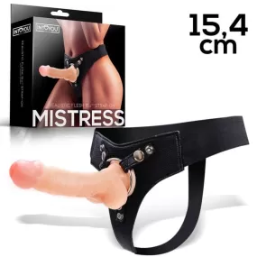 cintura fallica imbracatura elastica con dildo strap-on indossabile da 15,4 cm INTOYOU