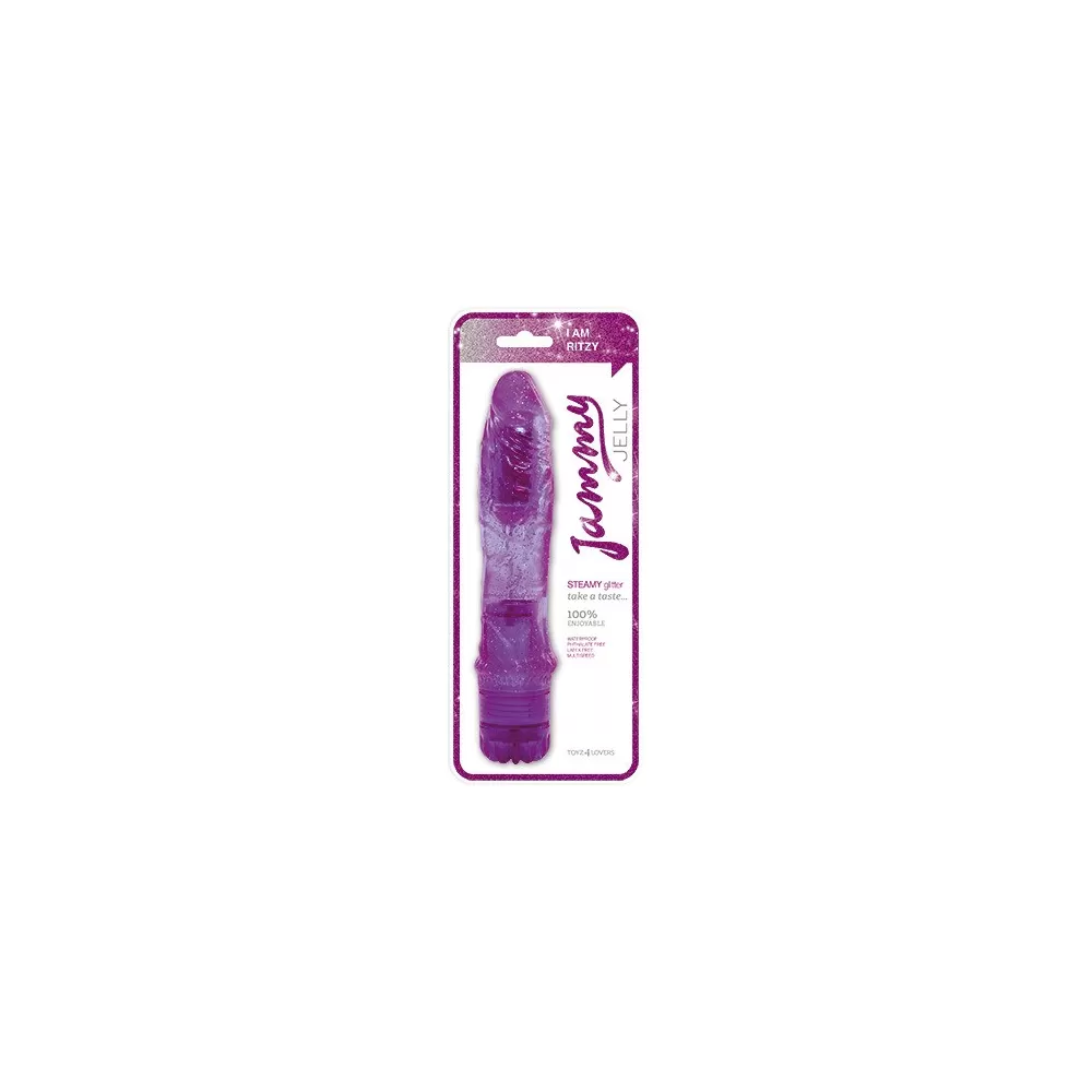 dildo vibrante stimolatore vaginale anale jammy jelly 20cm