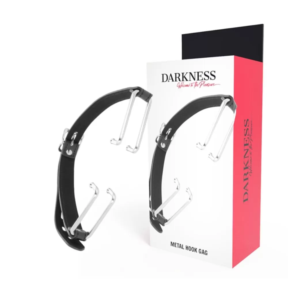 Collare BDSM FETISH DARKNESS HOOK BLACK GAG