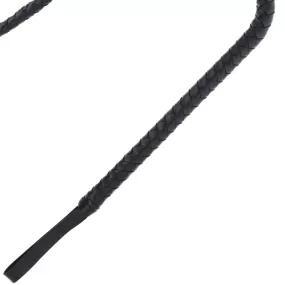 Frusta Frustino Bondage in pelle nera lungo 210 cm Sadomaso