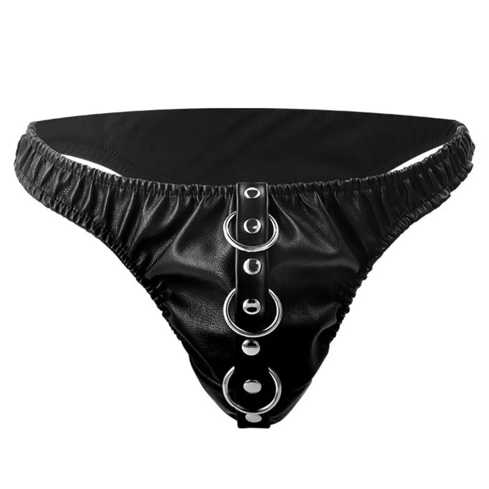 mutanda in pelle con O-ring in metallo