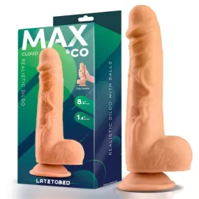 DILDO REALISTICO CON VENTOSA E TESTICOLI 21cm x 4,5 cm MAX & CO